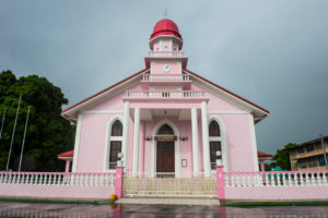 Pink church, Tahiti, French Polynesia Pink church, Tahiti, French Polynesia